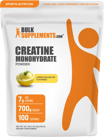 BulkSupplements.com Creatine Monohydrate Powder - Creatine Flavored Powder Supplement, Micronized - Mango Tango Flavor, 7g per Serving, 700g (1.5 lbs) (Pack of 1)