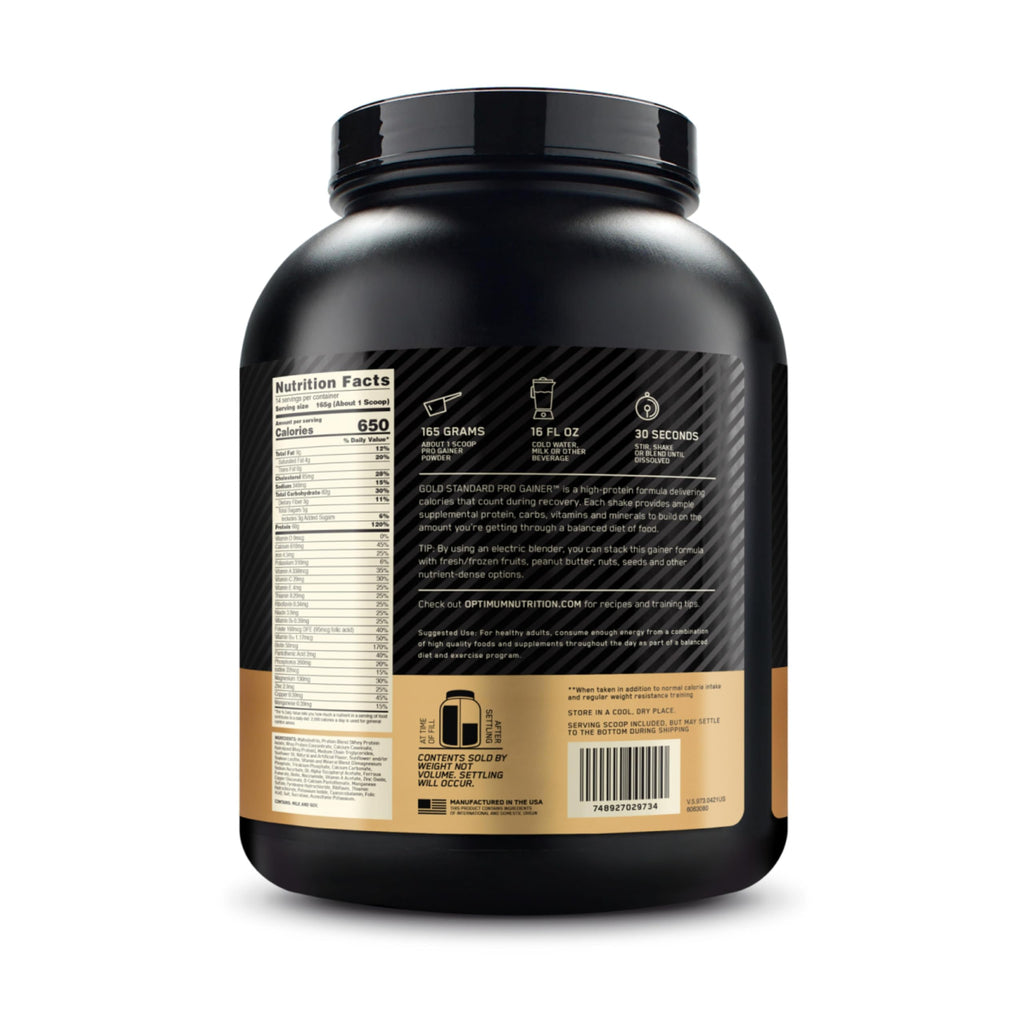 Optimum Nutrition Gold Standard Pro Gainer Protein, Double Chocolate, 10 LB