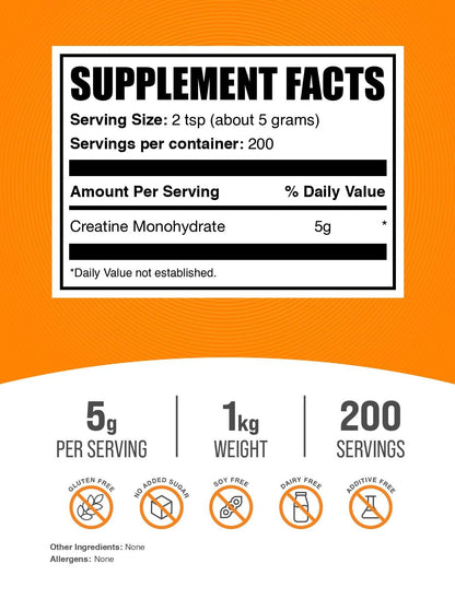 BulkSupplements.com Creatine Monohydrate Powder - Creatine Flavored Powder Supplement, Micronized - Mango Tango Flavor, 7g per Serving, 700g (1.5 lbs) (Pack of 1)