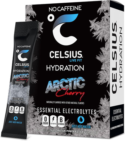 CELSIUS Hydration™ Blue Razz, Sugar Free Electrolyte Hydration Drink Mix (Pack of 14)