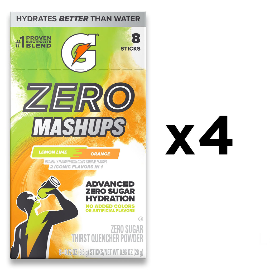 Gatorade Zero Sugar Powder, 3 Flavor Variety Pack, (32 Servings)