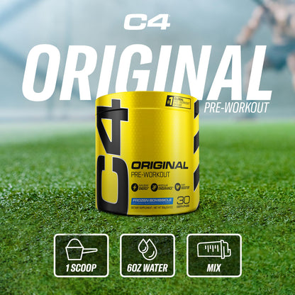 C4 Original Pre Workout with 150mg Caffeine, Fruit Punch, 60 Servings