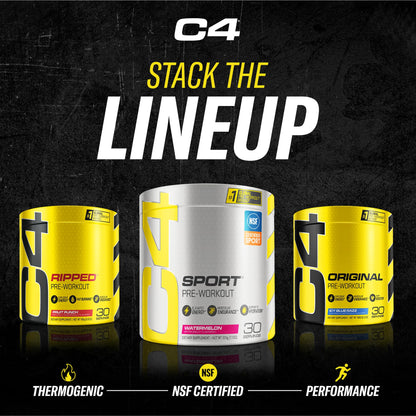C4 Original Pre Workout with 150mg Caffeine, Fruit Punch, 60 Servings