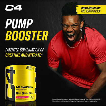 C4 Original Pre Workout with 150mg Caffeine, Fruit Punch, 60 Servings