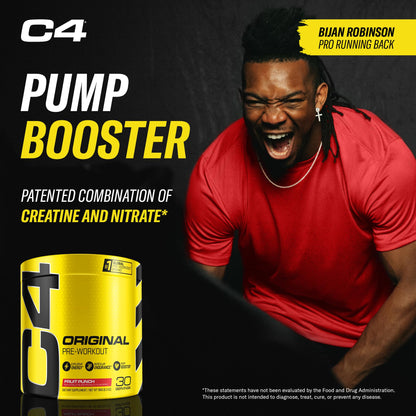 C4 Original Pre Workout with 150mg Caffeine, Fruit Punch, 60 Servings