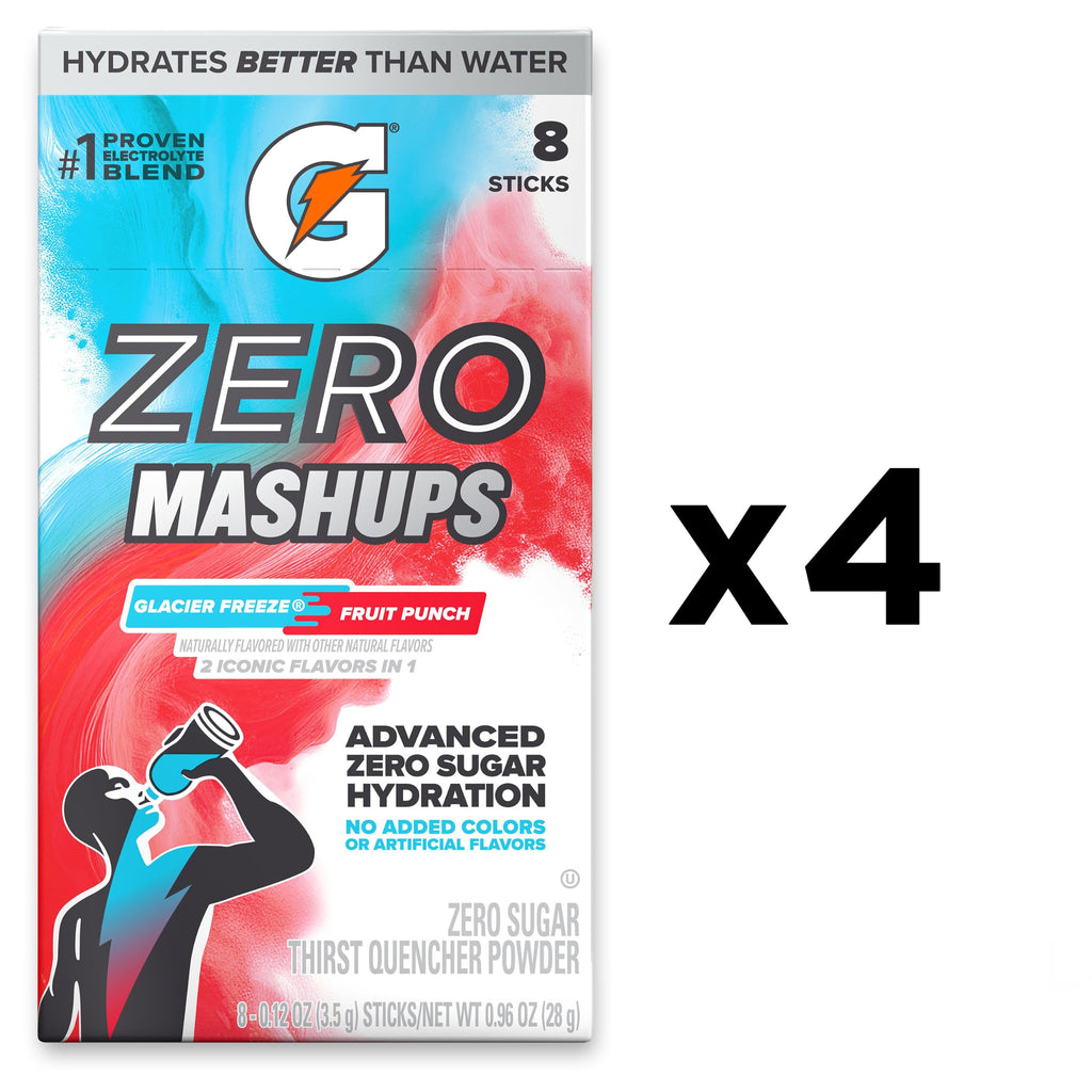 Gatorade Zero Sugar Powder, 3 Flavor Variety Pack, (32 Servings)