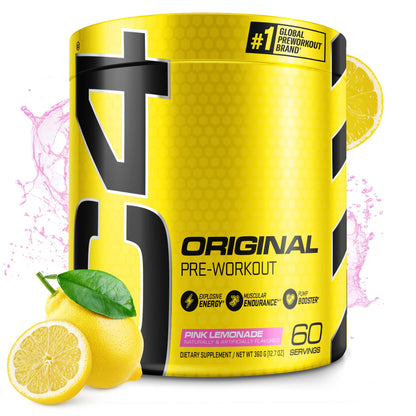 C4 Original Pre Workout with 150mg Caffeine, Fruit Punch, 60 Servings