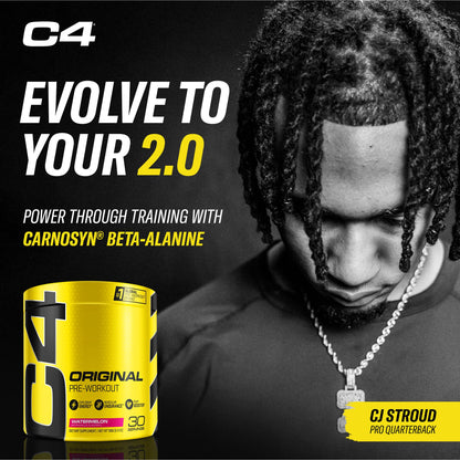 C4 Original Pre Workout with 150mg Caffeine, Fruit Punch, 60 Servings