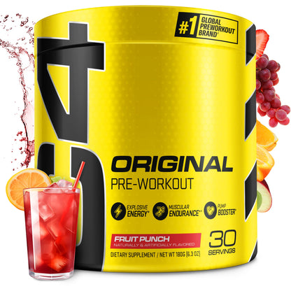 C4 Original Pre Workout with 150mg Caffeine, Fruit Punch, 60 Servings