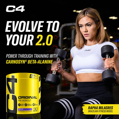 C4 Original Pre Workout with 150mg Caffeine, Fruit Punch, 60 Servings