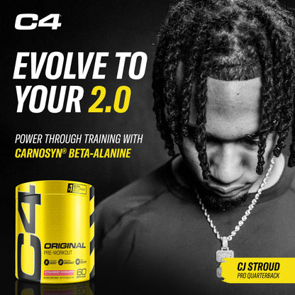 C4 Original Pre Workout with 150mg Caffeine, Fruit Punch, 60 Servings