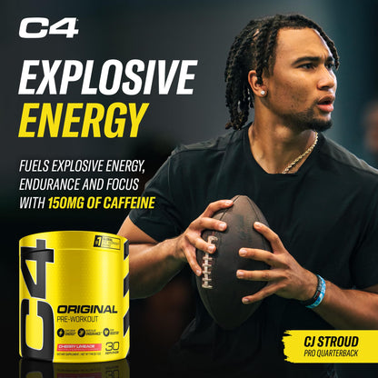 C4 Original Pre Workout with 150mg Caffeine, Fruit Punch, 60 Servings