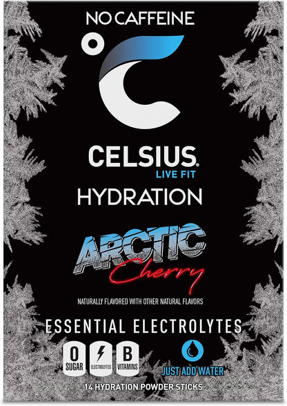 CELSIUS Hydration™ Blue Razz, Sugar Free Electrolyte Hydration Drink Mix (Pack of 14)
