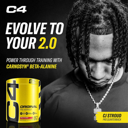 C4 Original Pre Workout with 150mg Caffeine, Fruit Punch, 60 Servings